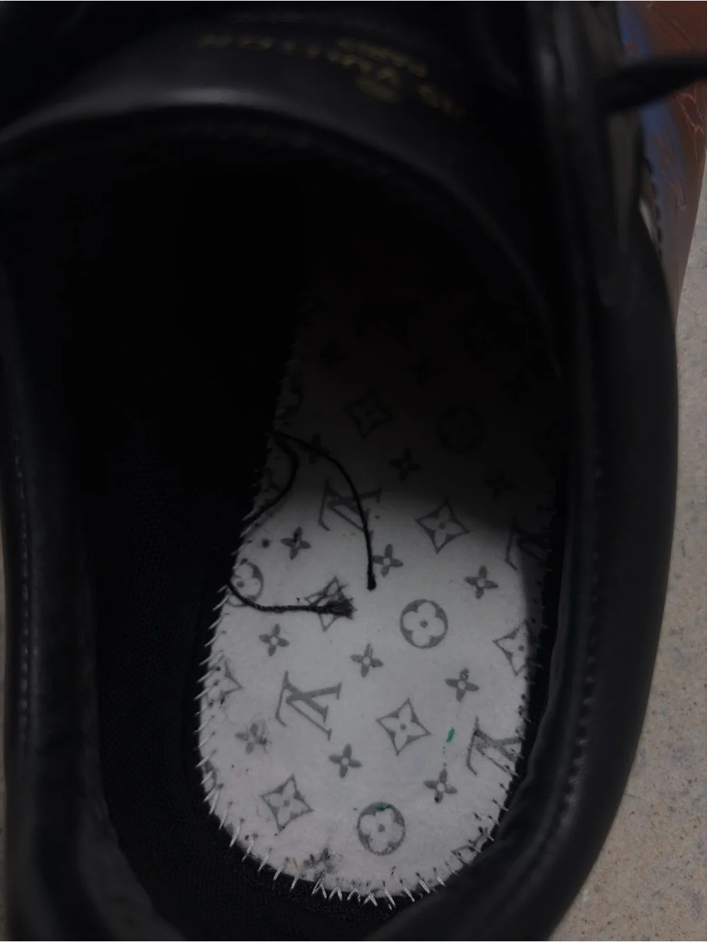 Louis Vuitton Black Leather Low-Top Sneakers with Iridescent Panels - Picture 5 of 8